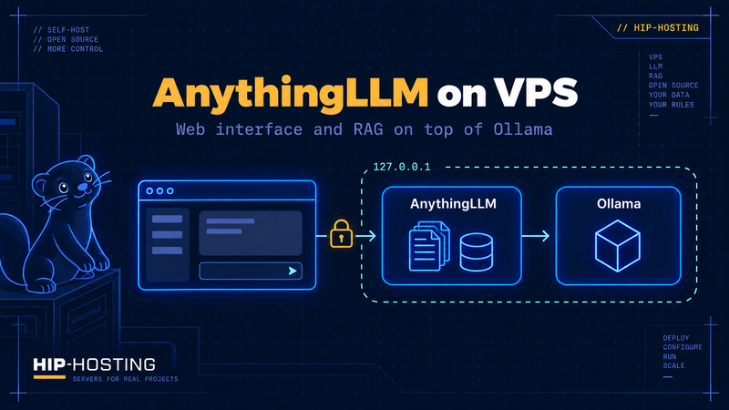 Cover: AnythingLLM on a VPS, web UI and RAG on top of Ollama