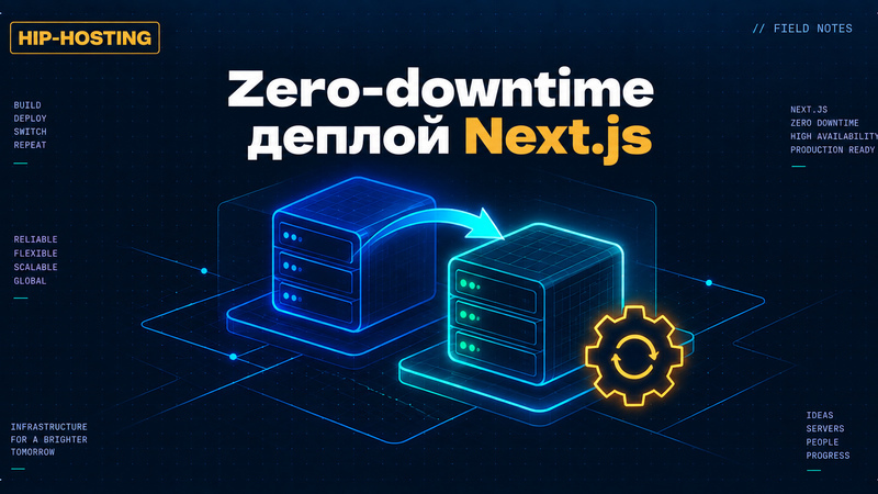 Zero-downtime деплой Next.js - обложка RU
