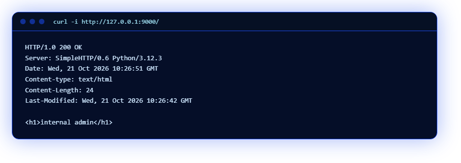Ответ сервиса через туннель: curl на локальный порт 9000