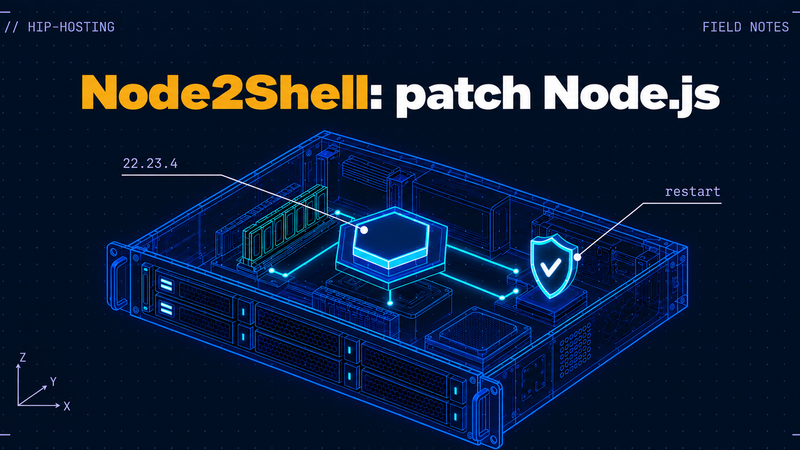 Article cover: Node2Shell and patching Node.js