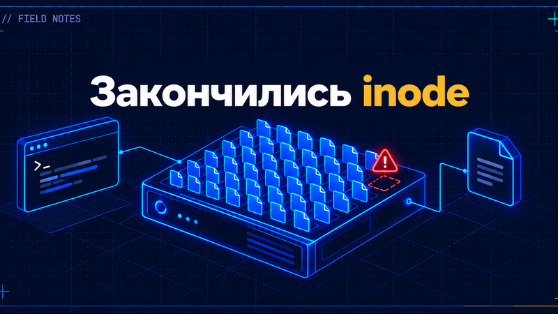 Обложка статьи: закончились inode