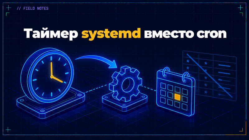 Обложка статьи: таймеры systemd вместо cron