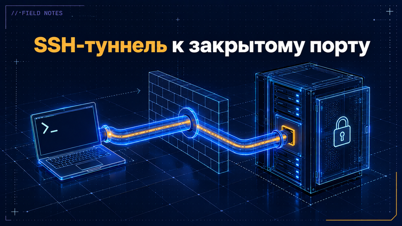 Обложка статьи: SSH-туннель до закрытого порта сервера