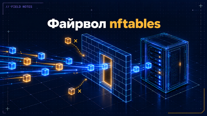 Обложка статьи: файрвол nftables на VPS