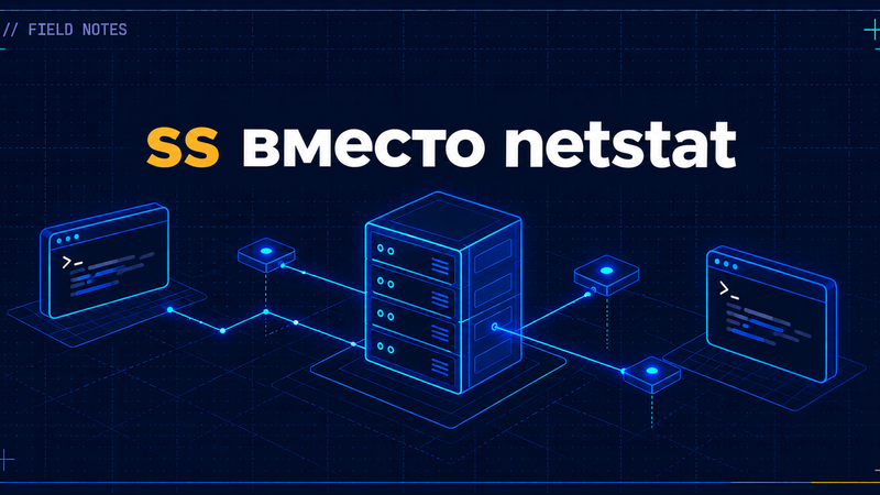 Обложка статьи: ss вместо netstat
