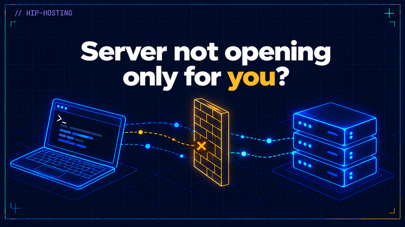 Server not opening only for you? Diagram: a laptop, a filter on the path and a server