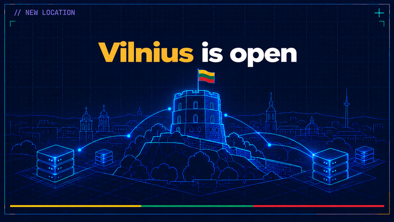 News cover: servers in Lithuania, Vilnius